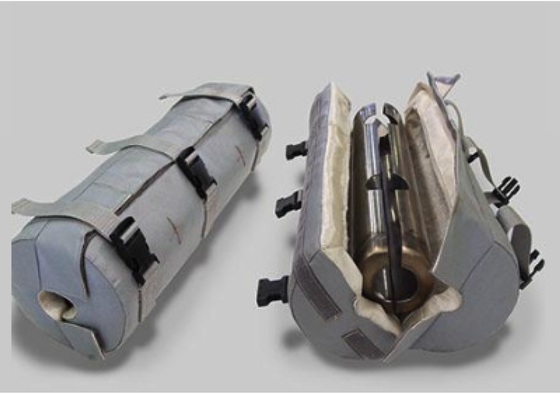 HTS/Amptek® Sleeved Heating Jacket Systems fit over unusual surfaces such as Valves and Pipe Fittings