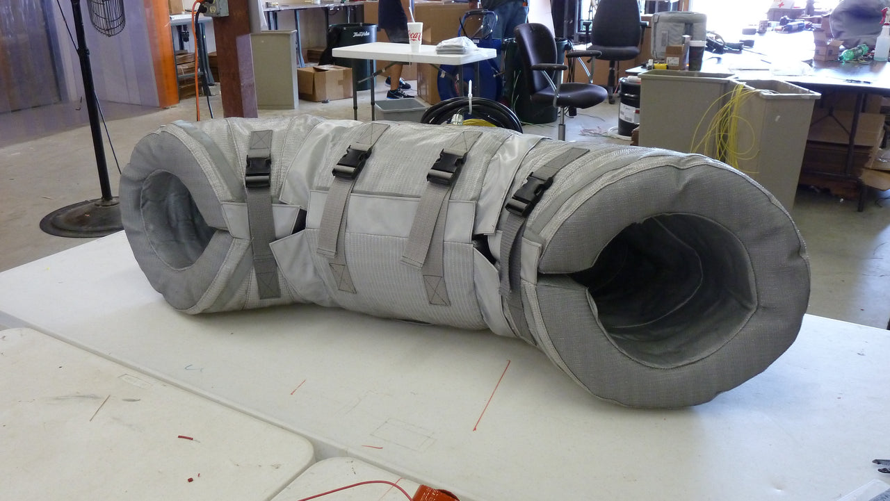A thermal-sleeve jacket system installed in the field.